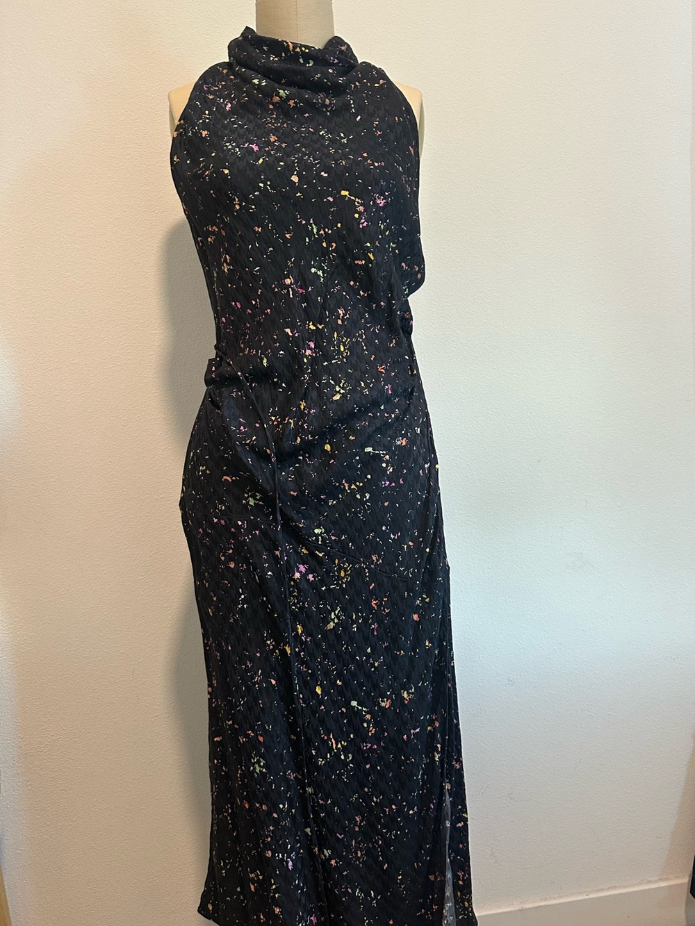 Raquel Allegra Silk Wrap Midi Dress